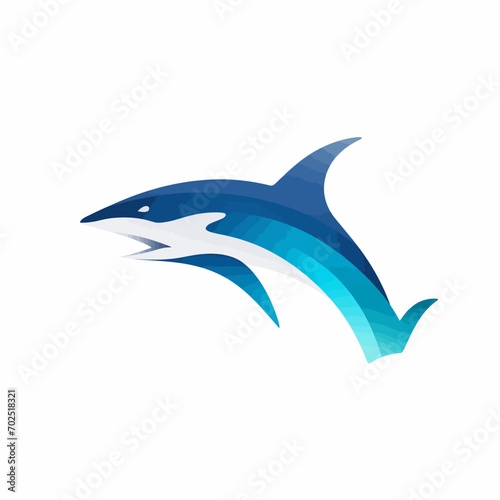 Shark logo design template. Creative vector symbol of fishing sport.