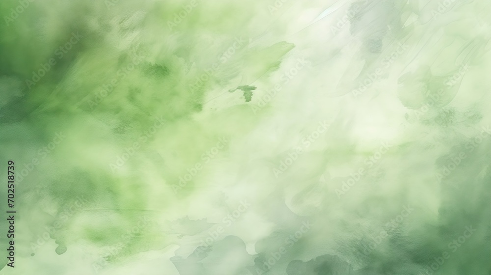 Abstract green watercolor hand painted background : Generative AI