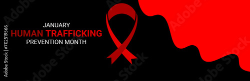 National Slavery and Human Trafficking Prevention Month is observed every year on january. National Human Trafficking Awareness Month background. banner, cover, card, poster, website, backdrop. vector