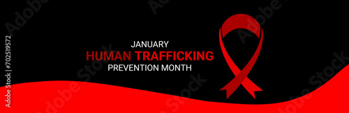 National Slavery and Human Trafficking Prevention Month is observed every year on january. National Human Trafficking Awareness Month background. banner, cover, card, poster, website, backdrop. vector