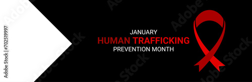 National Slavery and Human Trafficking Prevention Month Holiday concept. Template for background, banner, card, poster, cover, website, backdrop, t-shirt with text inscription.  vector illustration
