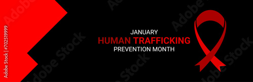 National Slavery and Human Trafficking Prevention Month Holiday concept. Template for background, banner, card, poster, cover, website, backdrop, t-shirt with text inscription.  vector illustration
