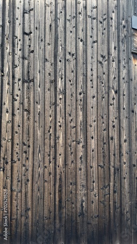 焼杉板の壁