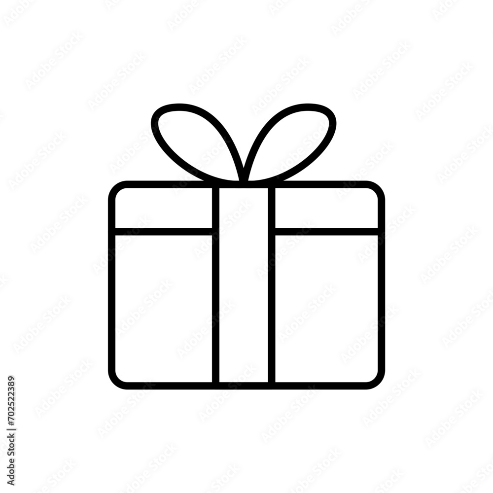 Giftbox outline icons, minimalist vector illustration ,simple transparent graphic element .Isolated on white background Giftbox outline icons, minimalist vector illustration ,simple transparent graphic element .Isolated on white background