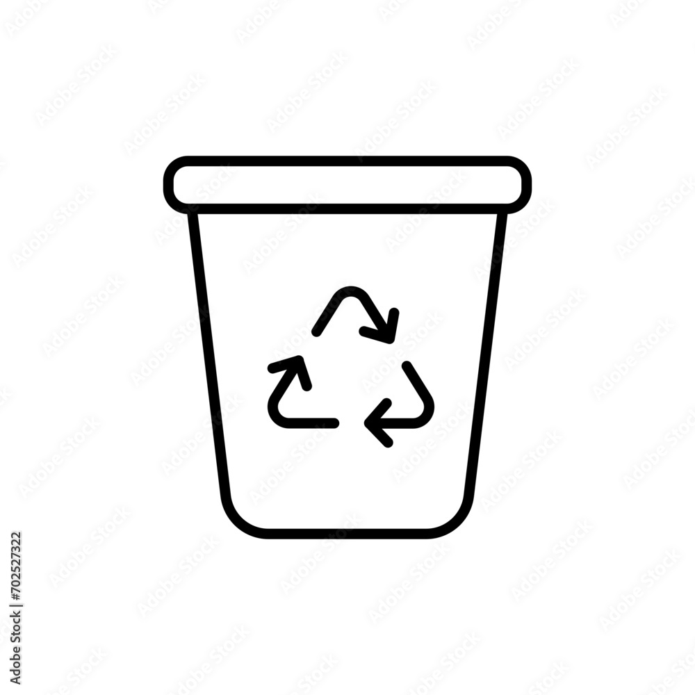 Recycle bin outline icons, minimalist vector illustration ,simple transparent graphic element .Isolated on white background Recycle bin outline icons, minimalist vector illustration ,simple transparent graphic element .Isolated on white background