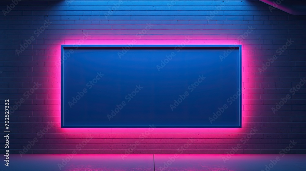 A neon light mounted to a piece of plasterboard, front view, in the style of dark sky A neon light mounted to a piece of plasterboard, front view, in the style of dark sky