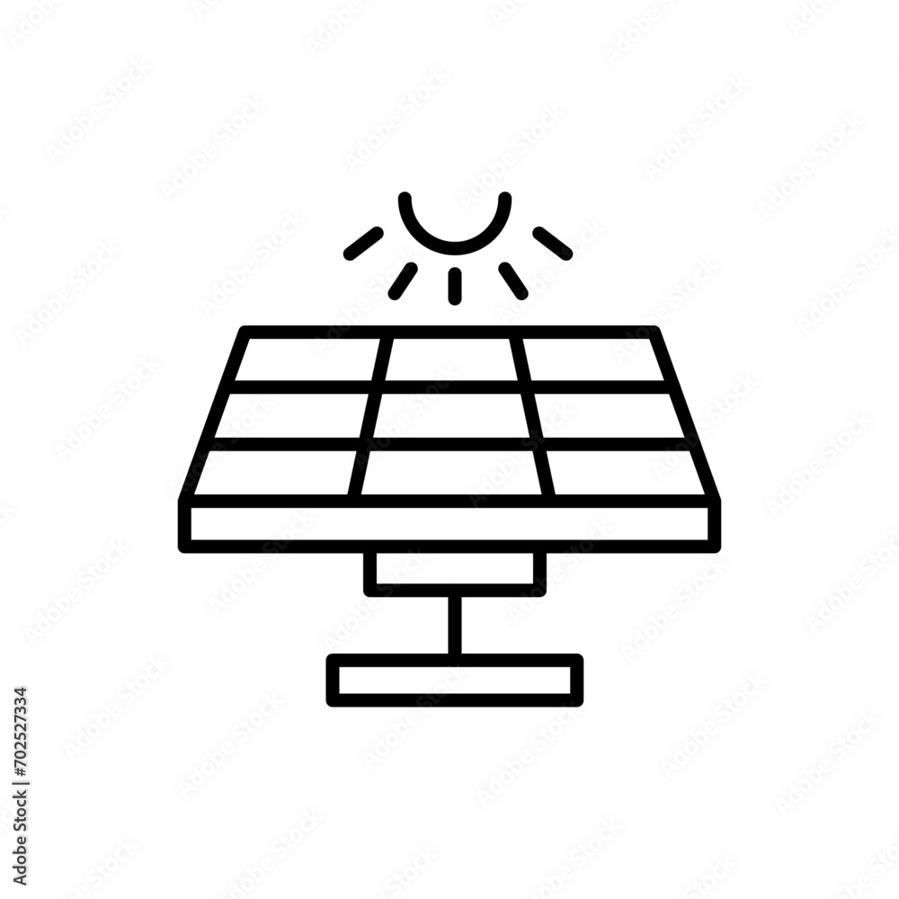Solar panel outline icons, minimalist vector illustration ,simple transparent graphic element .Isolated on white background Solar panel outline icons, minimalist vector illustration ,simple transparent graphic element .Isolated on white background