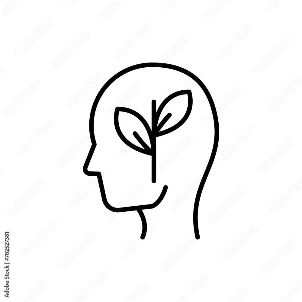 Eco mind outline icons, minimalist vector illustration ,simple transparent graphic element .Isolated on white background Eco mind outline icons, minimalist vector illustration ,simple transparent graphic element .Isolated on white background
