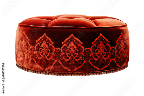 Velvet Ottoman Comfort on Transparent Background, PNG,