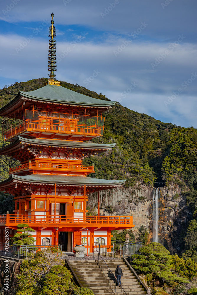 Nachi, Japan at Kumano Nachi Taisha Shrine and Waterfall Nachi, Japan at Kumano Nachi Taisha Shrine and Waterfall