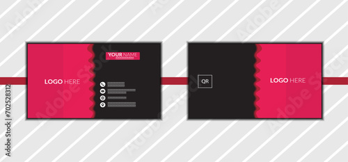 Double sided business card design colored of vector design template.