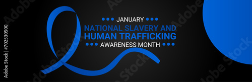 National Slavery and Human Trafficking Prevention Month is observed every year on january. National Human Trafficking Awareness Month background. banner, cover, card, poster, website, backdrop.