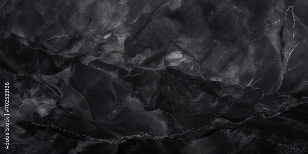 Fototapeta premium Luxury Design Element: Chic Black Marble Wallpaper for Sophisticated and Minimalistic Decor
