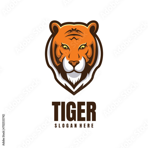 Fototapeta Naklejka Na Ścianę i Meble -  Head Tiger Mascot Logo