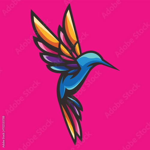 Colibri Colorful Logo Vector illustration 