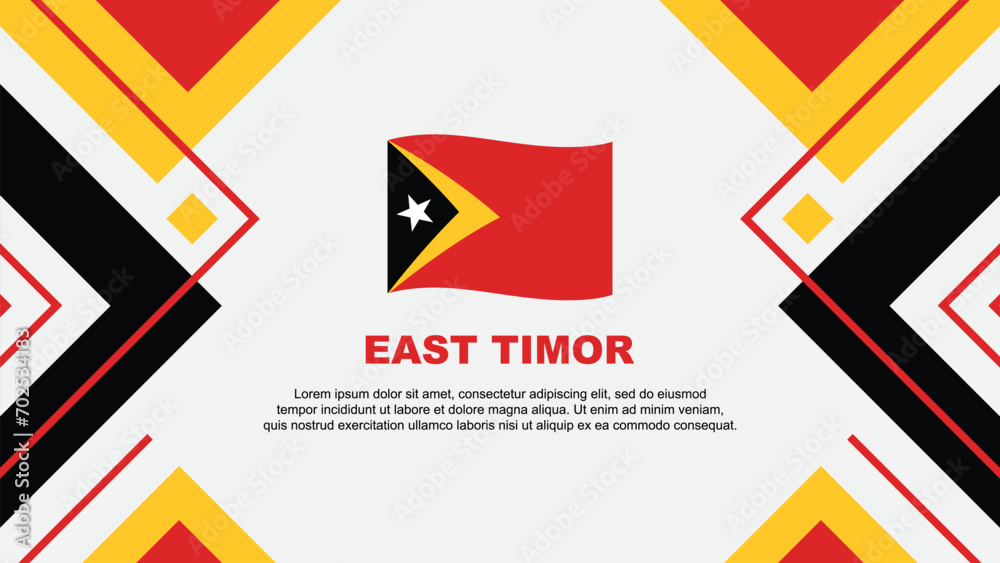 East Timor Flag Abstract Background Design Template. East Timor Independence Day Banner Wallpaper Vector Illustration. East Timor Illustration