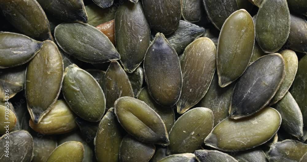 Pumpkin seeds in a pile probe lens macro Pumpkin seeds in a pile probe lens macro
