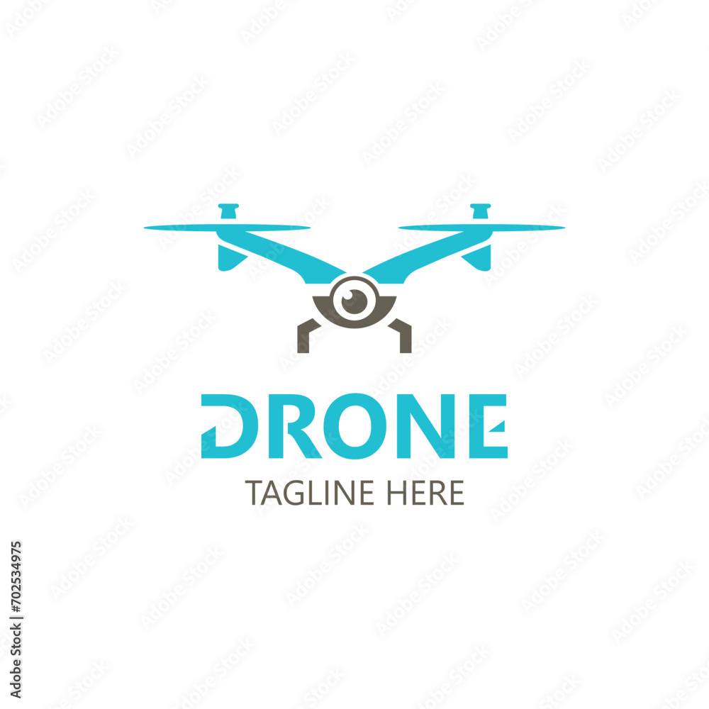 Drone aerial with camera vector template icon. logo photography drone vector. quadcopter flat style Drone aerial with camera vector template icon. logo photography drone vector. quadcopter flat style