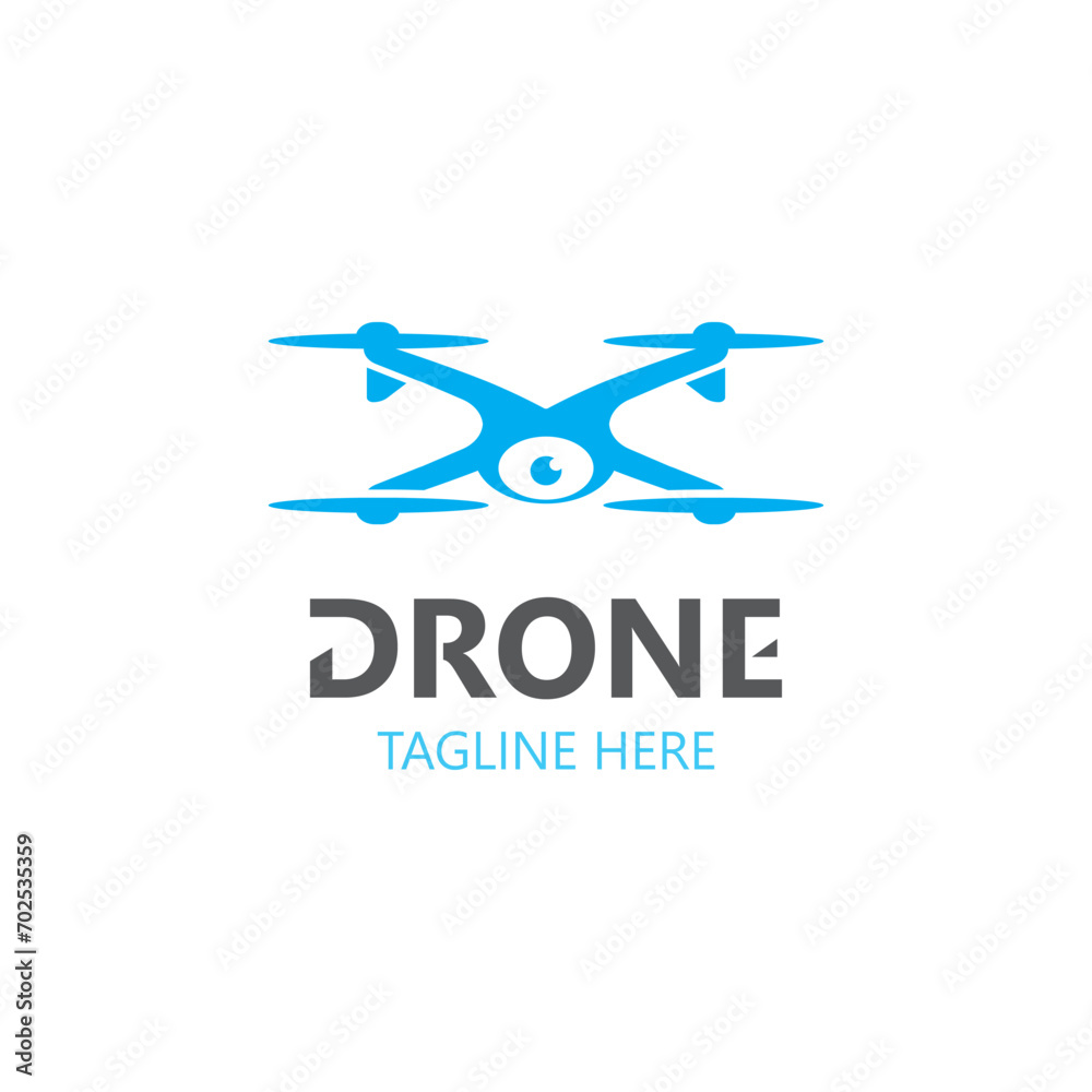 Drone aerial with camera vector template icon. logo photography drone vector. quadcopter flat style Drone aerial with camera vector template icon. logo photography drone vector. quadcopter flat style