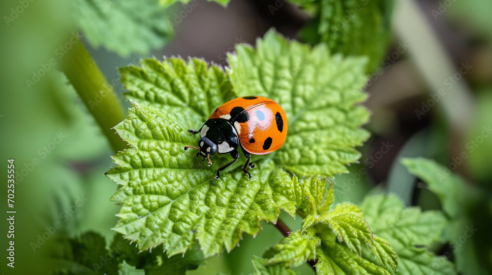 ladybug on a leaf ladybug on a leaf