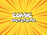 Comic book pop art strip radial backdrop. comic background with lightning and explosion cartoon effects