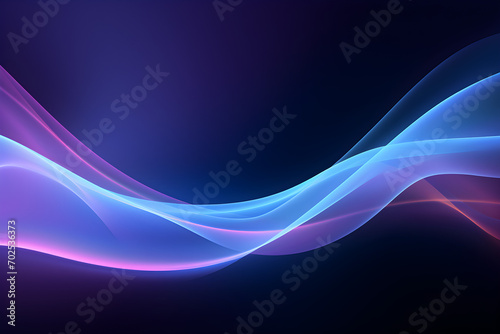 Blue purple wavy light Technology Background Design  Abstract wave moving dots flow particles.Abstract futuristic background with purple and blue glowing neon moving high speed wave line