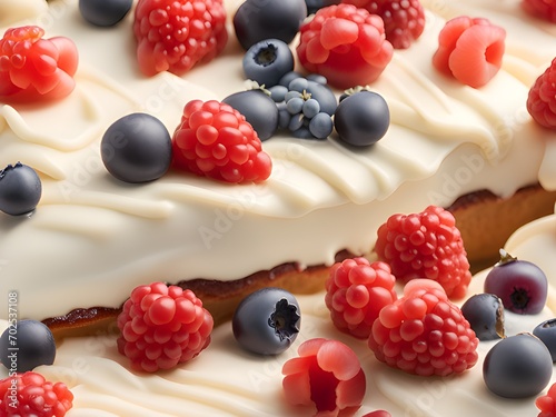 delicious homemade cake with berries