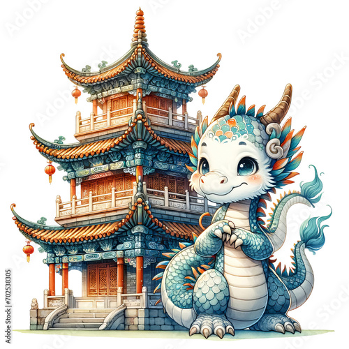 Dragon Collection, Dragon PNG, Dragon Year, Cute Dragon, Dragon Clipart, Water Color Dragon © Tuzki