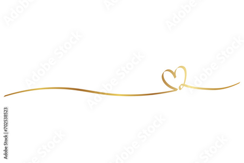 valentines day line art gold