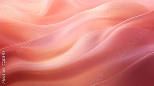 Vibrant coral satin drapery catching the light, showcasing a soft glow and the fluidity of the fabric.