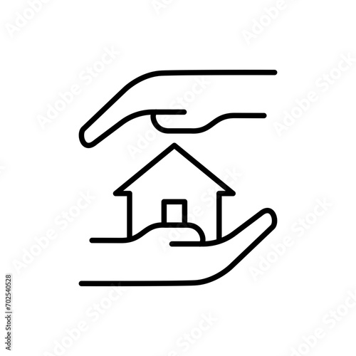 Give house outline icons, minimalist vector illustration ,simple transparent graphic element .Isolated on white background