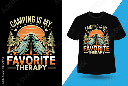Camping t shirt design vector for print