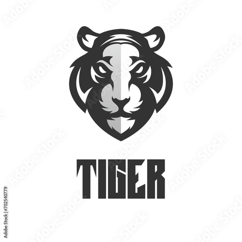 Head Tiger Mascot Logo