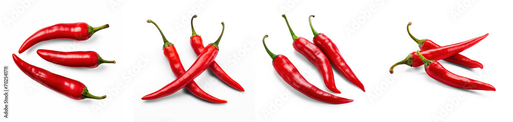 red hot chili pepper on isolate transparency background, PNG