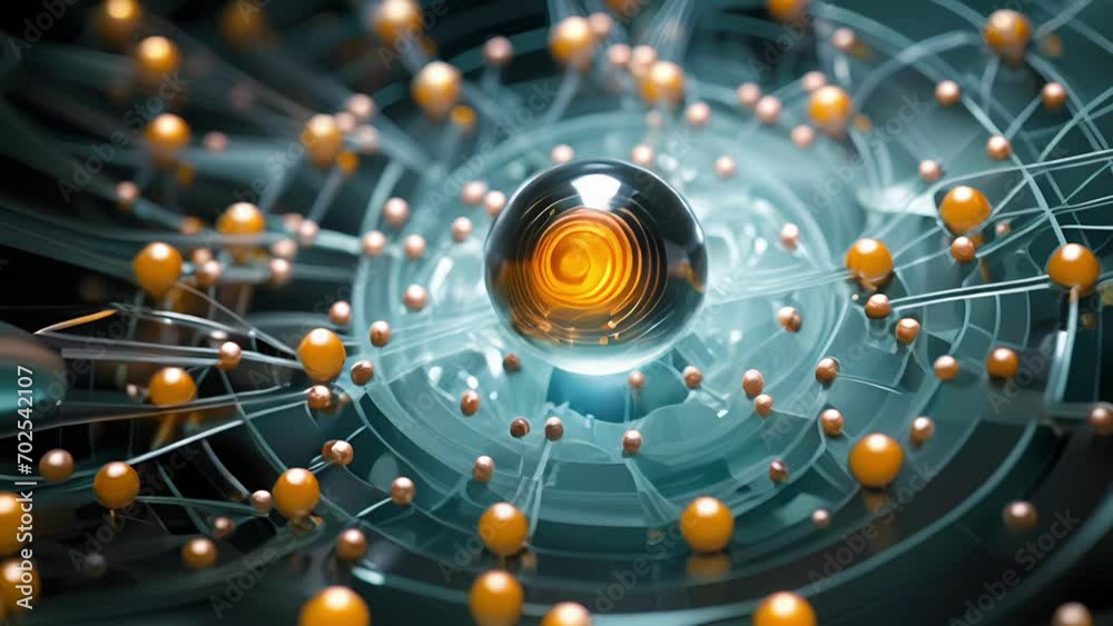 A magnified view of a single cell, showing the delicate balance of ...