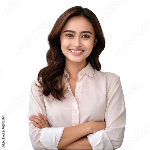 portrait of a business woman on isolate transparency background, PNG