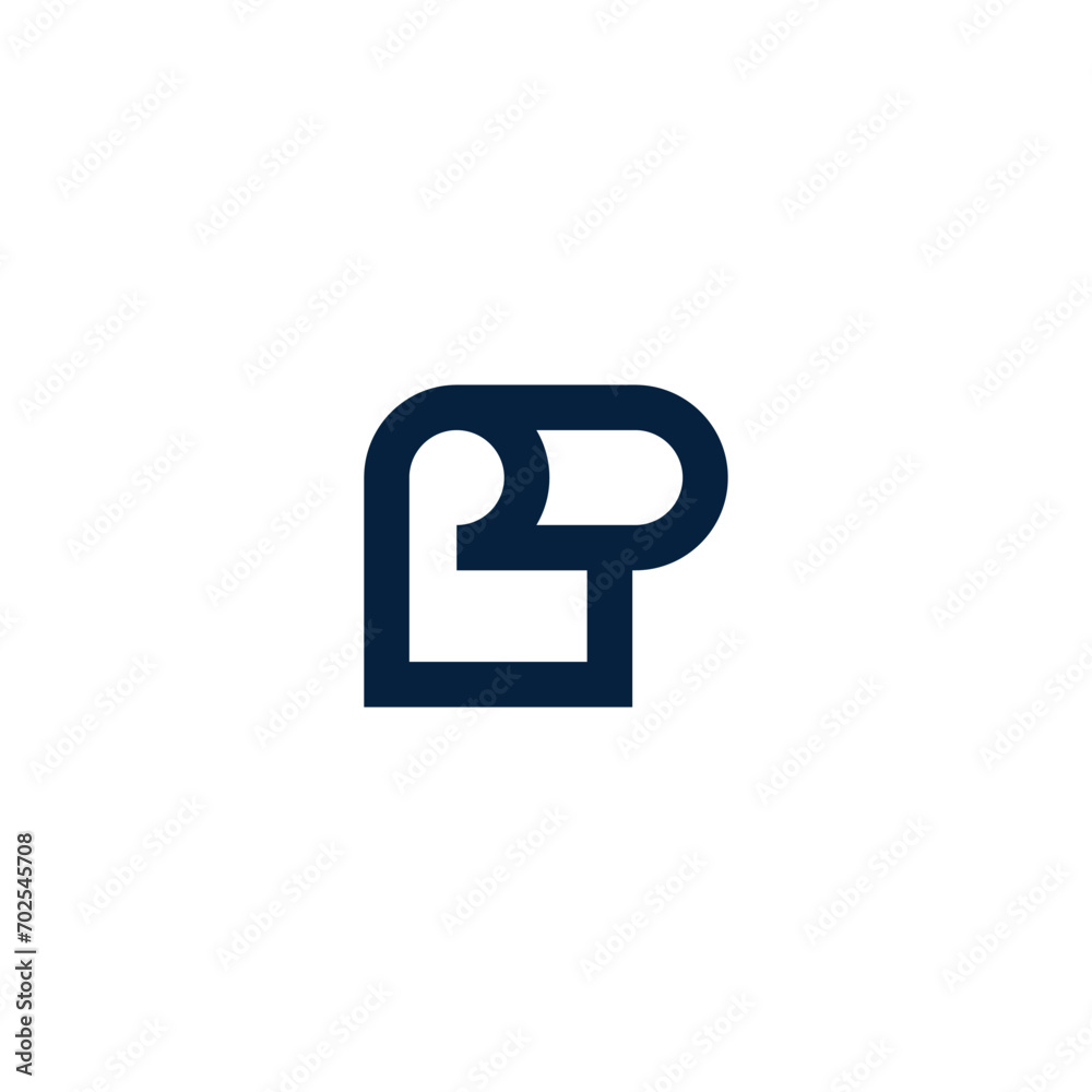 P toilet paper logo design vector P toilet paper logo design vector