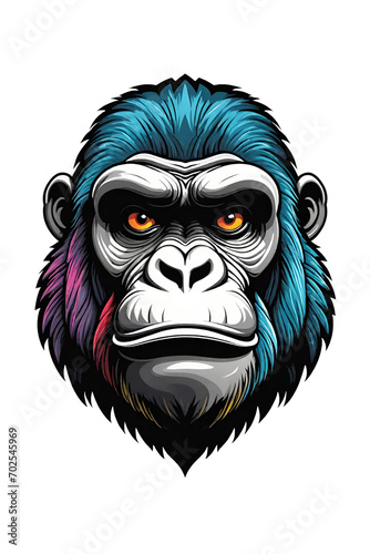 Gorilla head mascot Design illustration