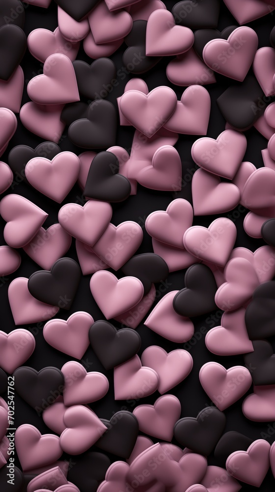 3d render of valentine's day background with pink hearts 3d render of valentine's day background with pink hearts