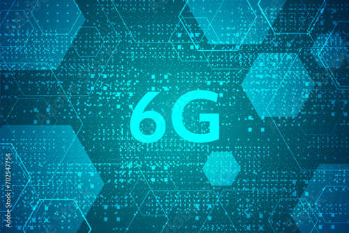 concept of technology 6G mobile network , New generation telecommunication , high-speed mobile Internet,