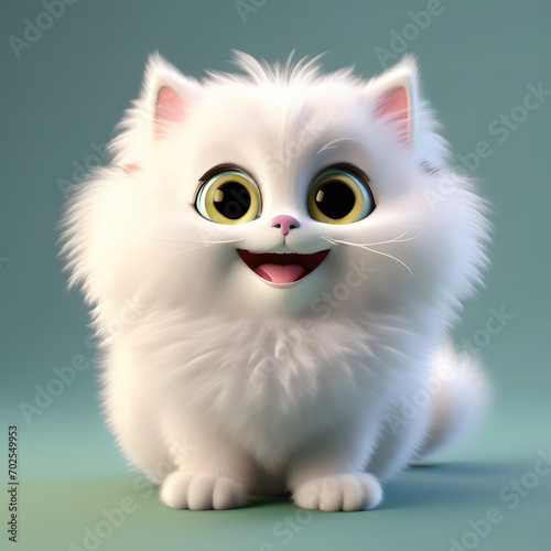 Cat smiling 050. Generate Ai