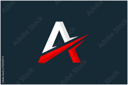 AF letter round Logo Design Vector Template In Modern Creative Minimal Style photo