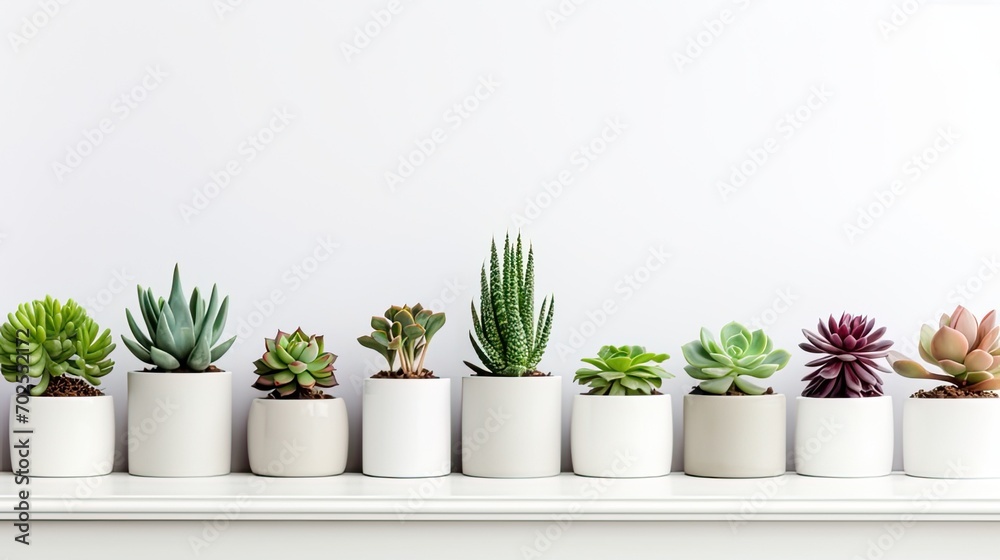 succulents Various Types in minimalist room