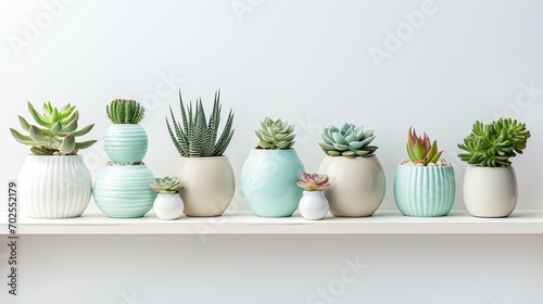succulents Various Types in minimalist room