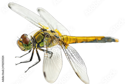 dragonfly on white