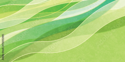 新緑　和紙　水彩　背景