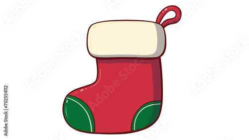 Christmas socks cartoon Illustration isolated on White
