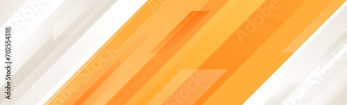 Orange and gray diagonal line footer design. Abstract horizontal sport background. Wide sporty banner template for presentation, footer, header, poster. Gradient geometric shape wallpaper. Vector