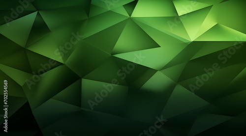 A green background with a lot of triangles. different sizes and are scattered throughout the canvas
