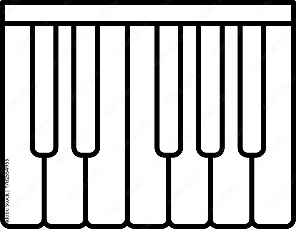 Piano Keys Doodle Vector Illustration Piano Keys Doodle Vector Illustration